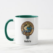 Clan Guthrie Wappen über Tartan Tasse (Links)