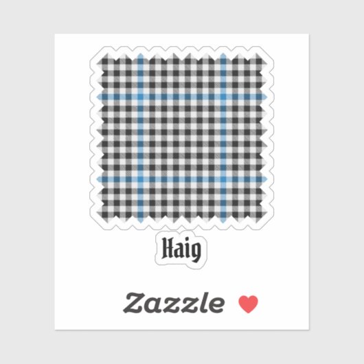 Clan Haig Check Tartan Aufkleber (Blatt)