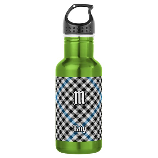 Clan Haig Check Tartan Edelstahlflasche (Vorderseite)