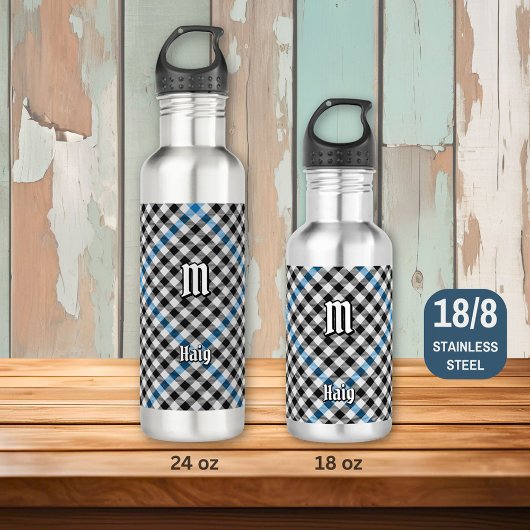 Clan Haig Check Tartan Edelstahlflasche