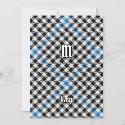 Clan Haig Check Tartan Einladung (Vorderseite)