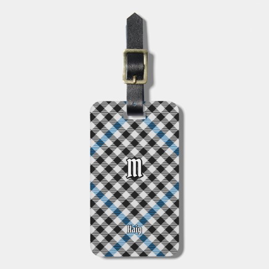 Clan Haig Check Tartan Gepäckanhänger (Vorderseite vertikal)
