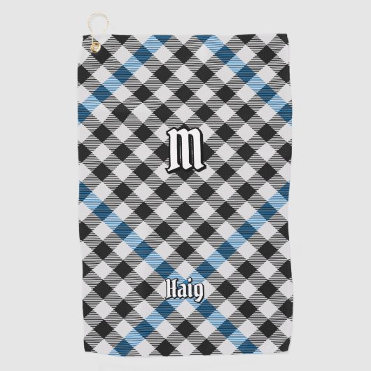 Clan Haig Check Tartan Golfhandtuch (Vorderseite)