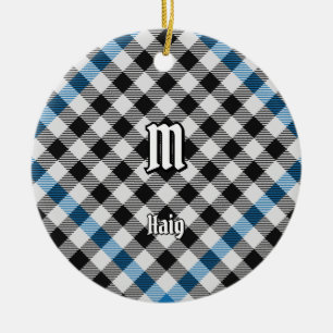 Clan Haig Check Tartan Keramik Ornament