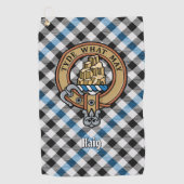 Clan Haig Crest over Check Tartan Golfhandtuch (Vorderseite)