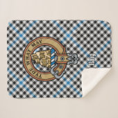 Clan Haig Crest over Check Tartan Sherpadecke (Vorderseite (Horizontal))