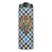 Clan Haig Crest over Check Tartan Thermosbecher (Vorderseite)