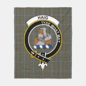 Clan Haig Gray Tartan Kariert Fleecedecke (Vorderseite)