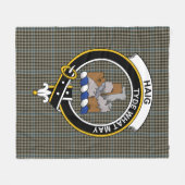 Clan Haig Gray Tartan Kariert Fleecedecke (Vorderseite (Horizontal))