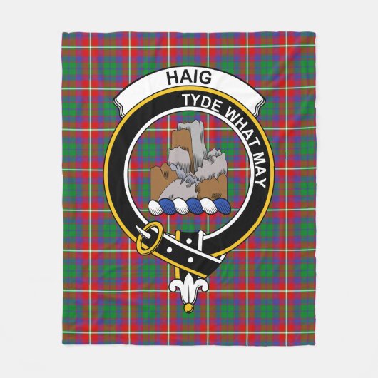 Clan Haig Tartan Kariert Fleecedecke (Vorderseite)