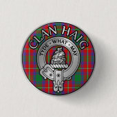 Clan Haig Wappen & Tartan Button (Vorderseite)