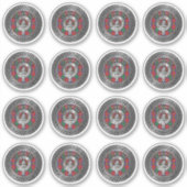 Clan Haig Wappen & Tartan Knot Aufkleber (Vorderseite)