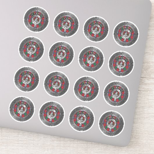 Clan Haig Wappen & Tartan Knot Aufkleber (Detail)