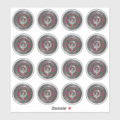 Clan Haig Wappen & Tartan Knot Aufkleber (Blatt)