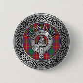 Clan Haig Wappen & Tartan Knot Button (Vorderseite)