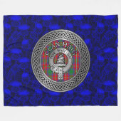 Clan Haig Wappen & Tartan Knot Fleecedecke (Vorderseite (Horizontal))