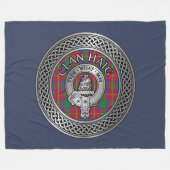 Clan Haig Wappen & Tartan Knot Fleecedecke (Vorderseite (Horizontal))