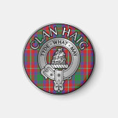 Clan Haig Wappen & Tartan Magnet (Vorne)