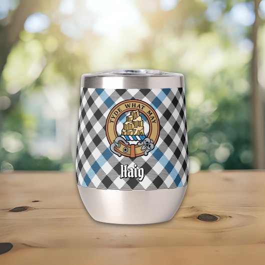 Clan Haig-Wappen über Check-Tartan