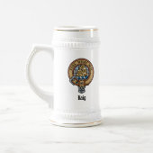 Clan Haig-Wappen über Check-Tartan Bierglas (Links)