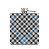 Clan Haig-Wappen über Check-Tartan Flachmann (Rückseite)