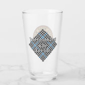 Clan Haig-Wappen über Check-Tartan Glas (Rückseite)