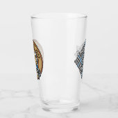Clan Haig-Wappen über Check-Tartan Glas (Links)