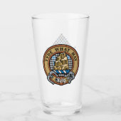 Clan Haig-Wappen über Check-Tartan Glas (Vorderseite)