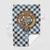 Clan Haig-Wappen über Check-Tartan Golfhandtuch (Insitu)