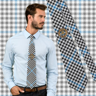 Clan Haig-Wappen über Check-Tartan Krawatte