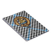 Clan Haig-Wappen über Check-Tartan Notizblock (Rechte Seite)