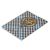 Clan Haig-Wappen über Check-Tartan Notizblock (Linke Seite)