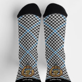 Clan Haig-Wappen über Karo-Tartan Socken (Oben)