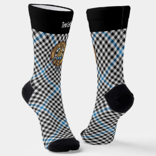 Clan Haig-Wappen über Karo-Tartan Socken