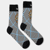 Clan Haig-Wappen über Karo-Tartan Socken (Rechts)