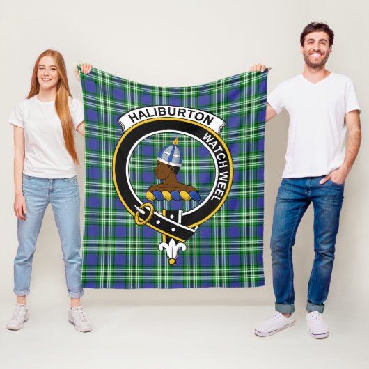 Clan Haliburton Tartan Kariert Fleecedecke (Beispiel)