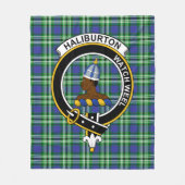 Clan Haliburton Tartan Kariert Fleecedecke (Vorderseite)