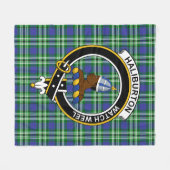 Clan Haliburton Tartan Kariert Fleecedecke (Vorderseite (Horizontal))