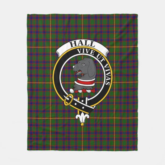 Clan Hall Tartan Kariert Fleecedecke (Vorderseite)