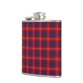 Clan Hamilton Bright Red und Royal Blue Tartan Flachmann (Links)