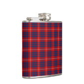 Clan Hamilton Bright Red und Royal Blue Tartan Flachmann (Rechts)