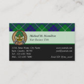 Clan Hamilton Hunting Tartan Business Card Visitenkarte (Vorderseite)