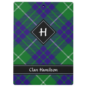 Clan Hamilton Hunting Tartan Clipboard Klemmbrett