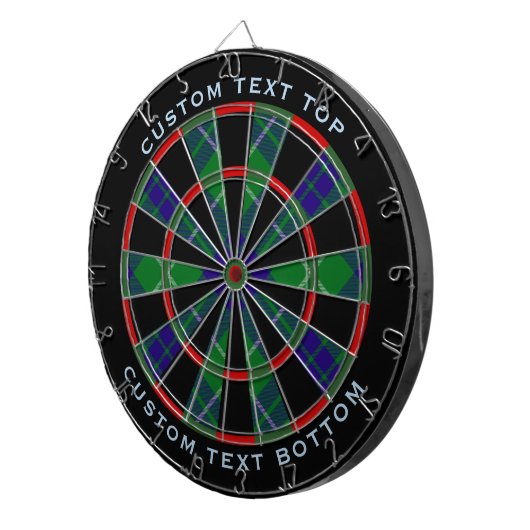 Clan Hamilton Hunting Tartan Dart Board Dartscheibe (Vorderseite rechts)