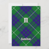 Clan Hamilton Hunting Tartan Einladung (Vorderseite)
