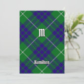Clan Hamilton Hunting Tartan Einladung (Stehend Vorderseite)