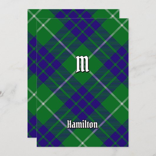 Clan Hamilton Hunting Tartan Einladung (Vorne/Hinten)