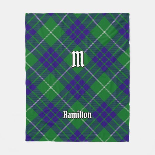 Clan Hamilton Hunting Tartan Fleece Blanket (Vorderseite)