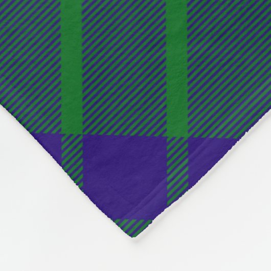 Clan Hamilton Hunting Tartan Fleece Blanket (Ecke)