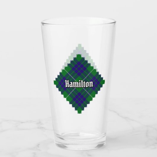 Clan Hamilton Hunting Tartan Glass Glas (Rückseite)